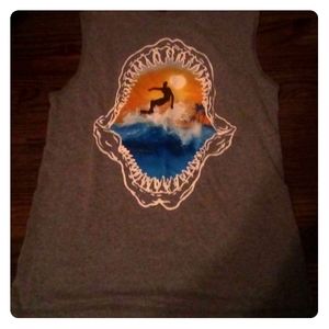 Grey shark tank top.